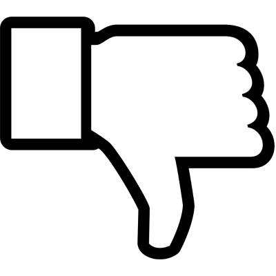 Icon, Daumen runter, Kritik äußern