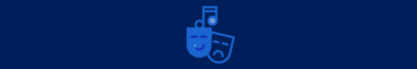 Header des Veranstaltungsnewsletters; zu sehen sind eine Note sowie zwei Theatermasken